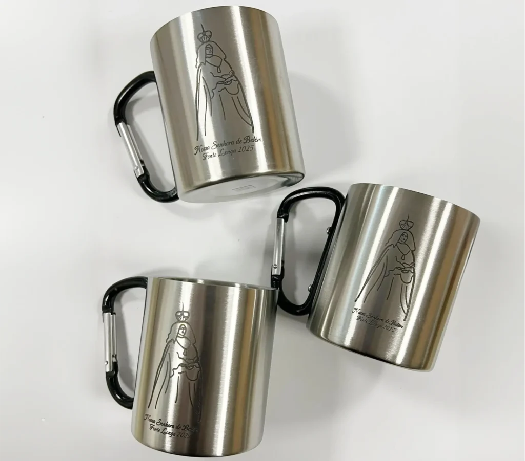 Canecas de Aluminio Gravadas a Laser Rabisco Divertido