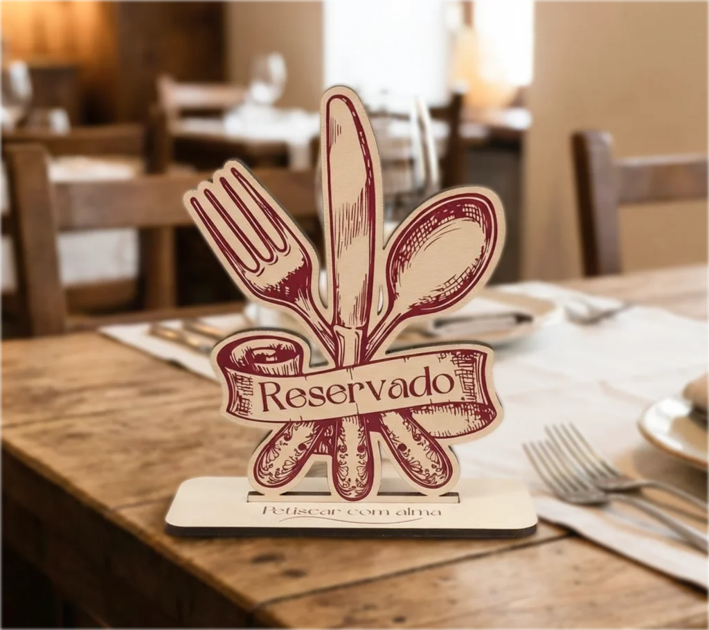 Expositor de mesa para restaurante em MDF Rabisco Divertido