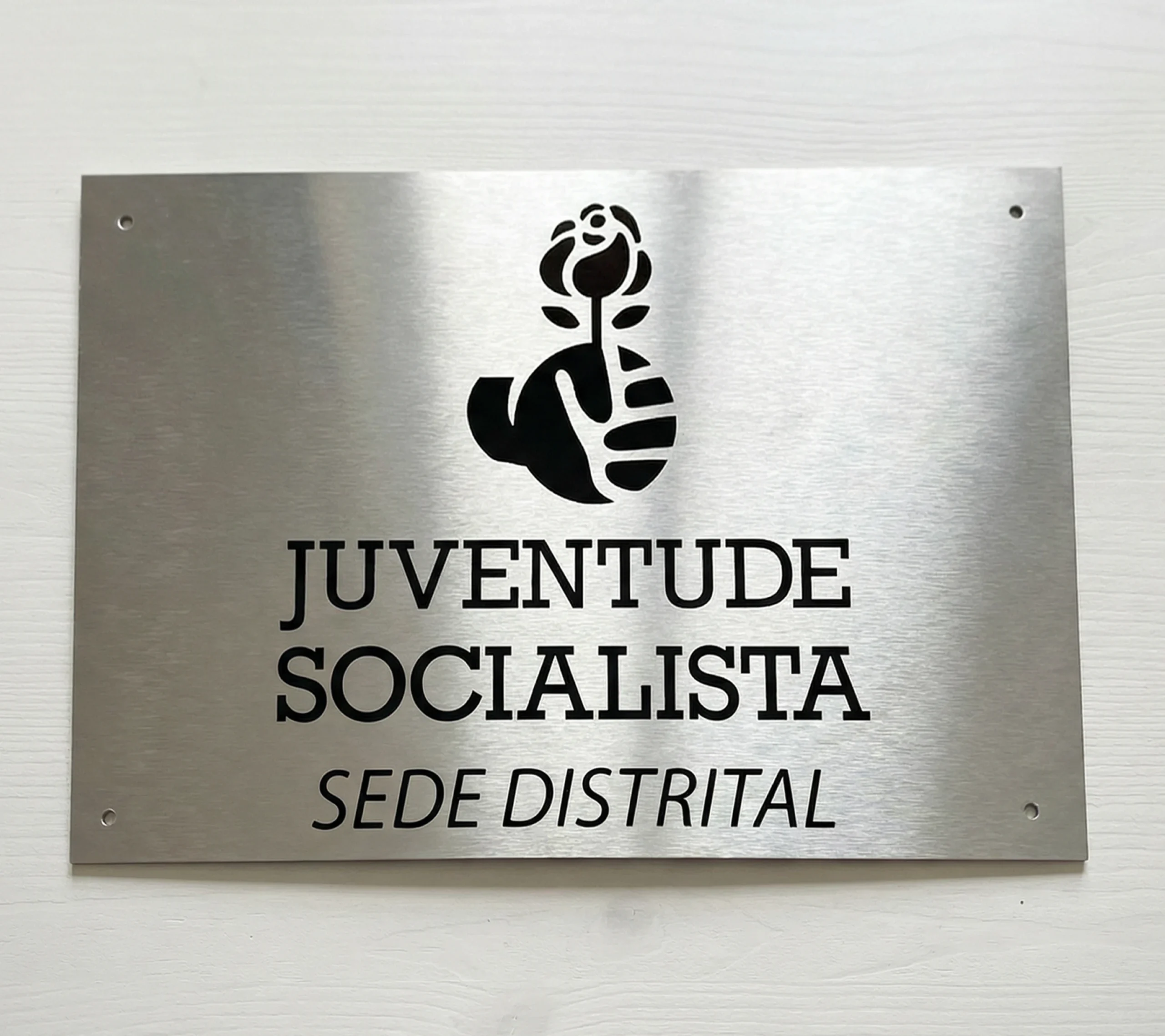 Placa em Aluminio Gravada a Laser scaled Rabisco Divertido