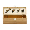 Conjunto para vinho em bambu
